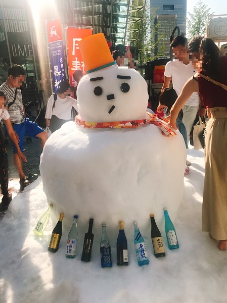 雪見酒 雪だるま